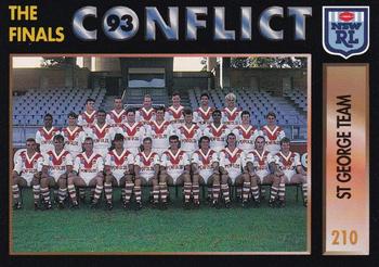1994 Dynamic Rugby League Series 1 #210 1993 St George Team Front